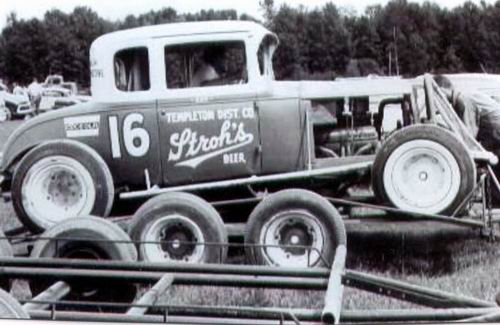 Whittemore Speedway - 1966 16 Rick Zettle 46 Bob Kingen From Ron Hourigan